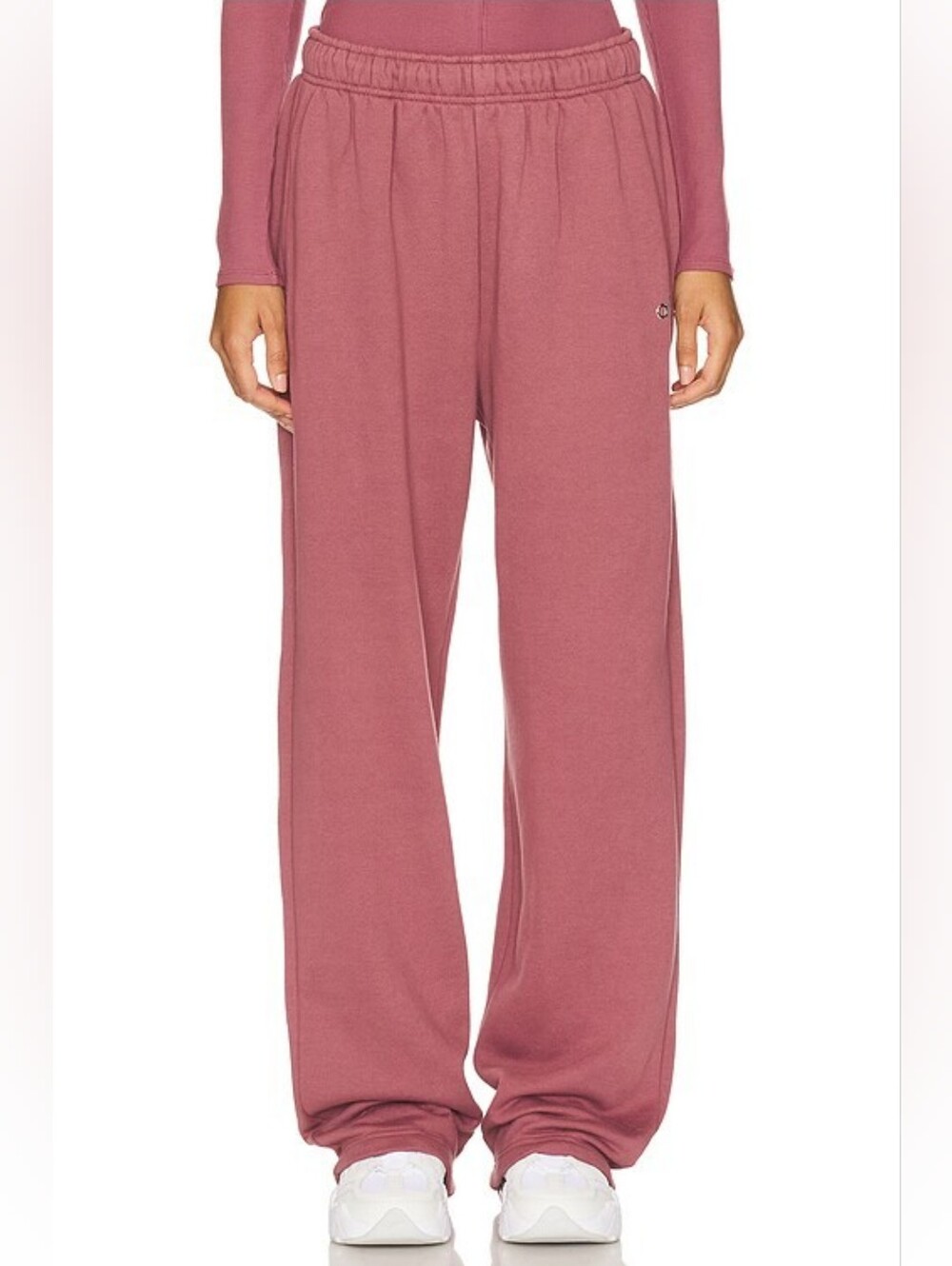 ALO Yoga Accolade Straight Leg Sweatpant Light Burgundy Truffle Sz XS